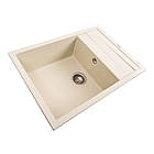 Кухонна мийка гранітна матова 7050 CASCADA Platinum Пісок, фото 2