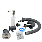 Кухонна мийка Platinum Handmade 580х430х220 (товщина 3,0/1,5 мм кошика та дозатор у комплекті), фото 6