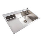 Кухонна мийка 78*50С R неіржавка сталь Platinum Handmade (поглиблена полиця, 3.0/1.0 мм), фото 2