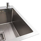 Кухонна мийка 78*50С R неіржавка сталь Platinum Handmade (поглиблена полиця, 3.0/1.0 мм), фото 3