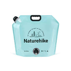 Складаний контейнер для води з поліетилену Naturehike CNK2450CF027, 10 л, блакитний