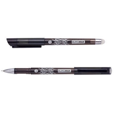 Ручка гелева Buromax Erase Slim Пиши-стирай 0.5 мм Чорний корпус (BM.8300-02), фото 1