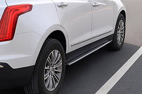 Бокові пороги ОЕМ (2 шт) для Cadillac XT5 2016- рр