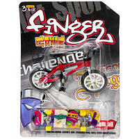 Пальчиковий скейт та велосипед Швидкість 10,5 см (ЧЕРВОНИЙ)