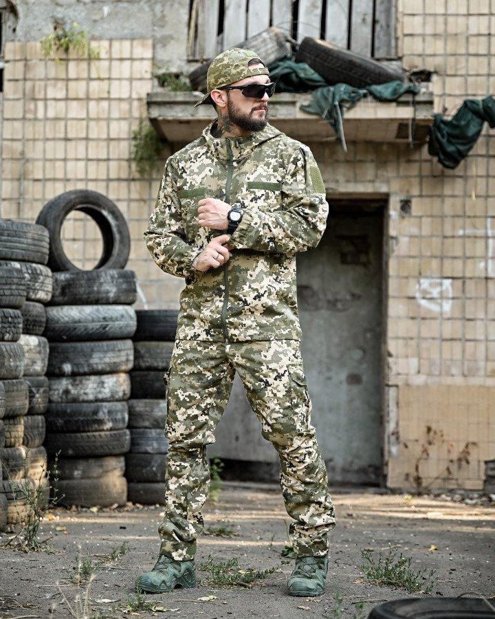 Польовий костюм GECKTAR піксель з липучками і кишенями ДЛ6497 ТМ, фото 1