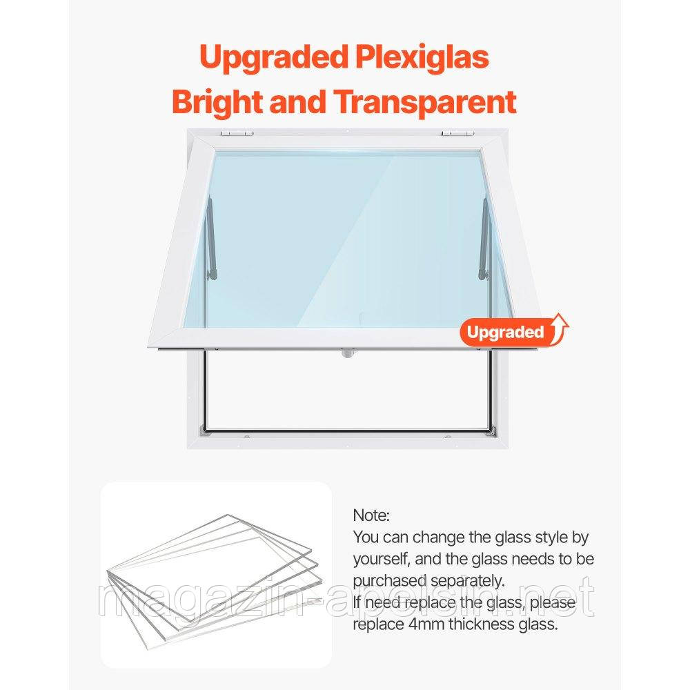 VEVOR 915x915 мм Віконце для подачі їжі Тент Віконце для подачі їжі