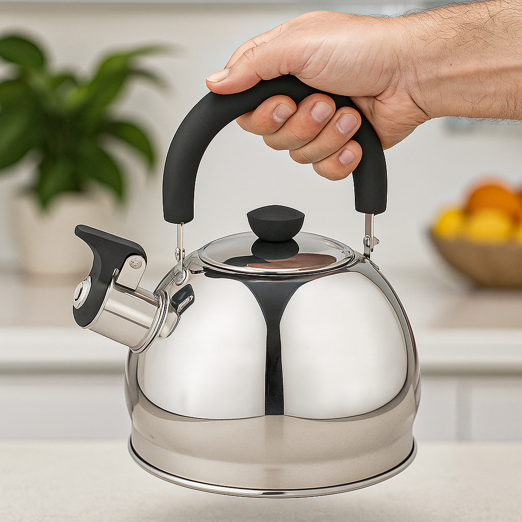 Чайник для плити зі свистком BlackArc, 2,0 л, нержавіюча сталь, одинарне дно, фото 1