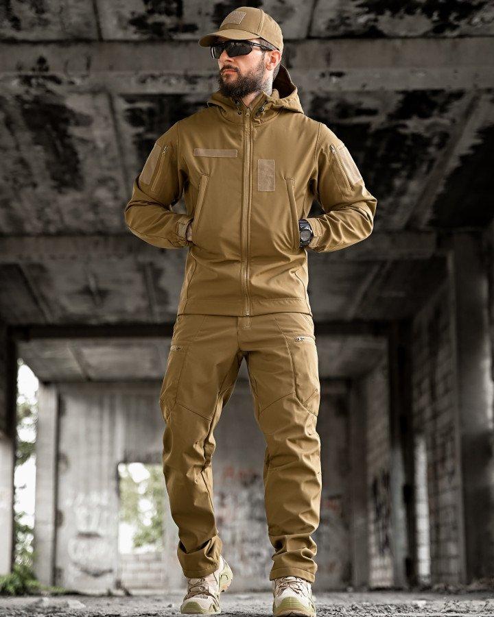 Тактичний костюм софтшел AURA койот sofftshel ПП7821 ТМ, фото 1