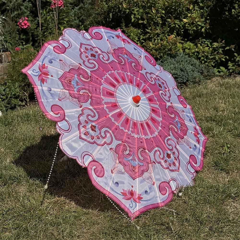 Парасолька для фотосесій Декоративна фігурна парасолька Сакура Парасоля з тканинним чохлом, фото 1