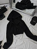 Зипка жіноча на блискавці з капюшоном тринитка на флісі 42-46 48-50, фото 8