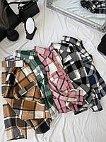 Сорочка тепла картата на ґудзиках жіноча 42-46 48-52