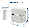 Принтер портативний bluetooth кишеньковий термопринтер А15-W білий з 5 рулонами, фото 2