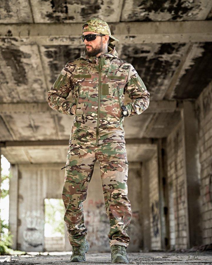 Тактичний костюм софтшел sofftshel мультикам AURA ВТ0476, фото 1