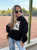 Дитяче худі з героєм Лабубу • тепла тринитка з начосом •