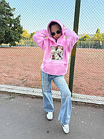 Дитяче худі з героєм Лабубу • тепла тринитка з начосом •