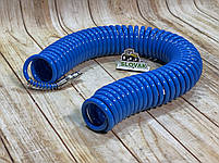 Шланг для компресора 10 м (спіральний, PU 8×5,5 мм, швидкознімачі), фото 3