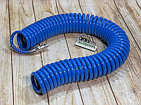 Шланг для компресора 10 м (спіральний, PU 8×5,5 мм, швидкознімачі), фото 4