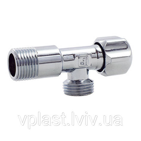 Кран кутовий Invena 1/2"x1/2", фото 1