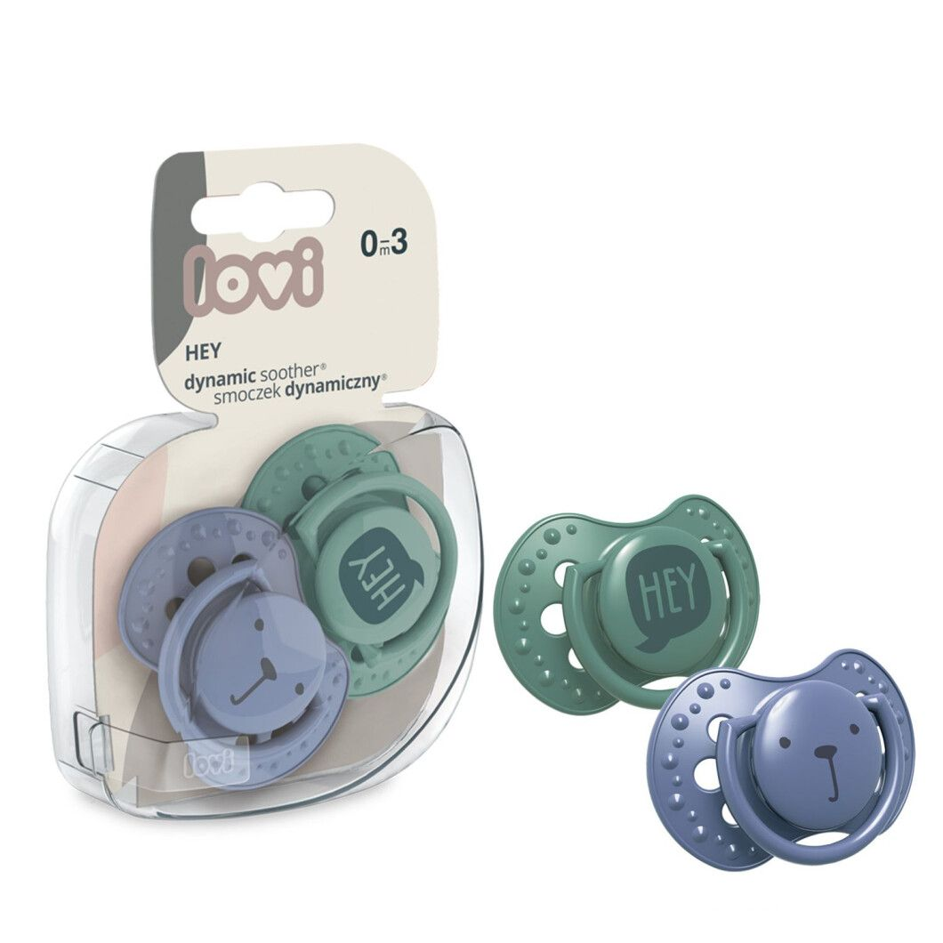 Пустушка lovi  силіконова динамічна ( симетрична) 0-3 міс Hey Boy (2шт), фото 1