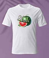 Футболка белая херсон с арбузом, размеры s-5xl