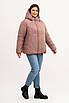 Зимова куртка жіноча великих розмірів 48-60 персиковий, фото 2