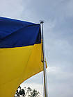 Міцний та якісний прапор України 140 х 90 Габардин на флагшток / з люверсами, фото 3