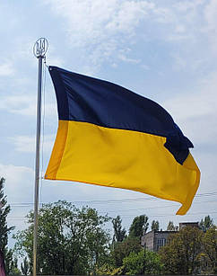 Міцний та якісний прапор України 140 х 90 Габардин на флагшток / з люверсами