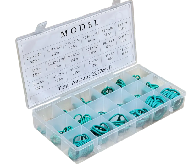 Набір зелених ущільнювальних кілець (Green O-Ring) — 225 шт. / 18 розмірів, фото 1