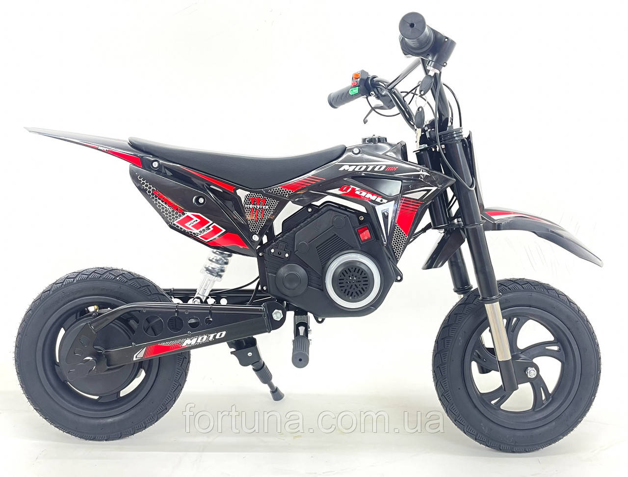 Електромотоцикл дитячий 200W на надувних колесах 12" з амортизаторами 36V 8Ah, фото 1