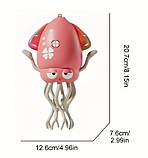 Іграшка музична інтерактивна Squid Electric Dance танцюючий восьминіг для малюків Рожевий, фото 3