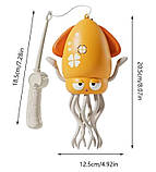 Іграшка музична інтерактивна Squid Electric Dance танцюючий восьминіг для малюків Жовтий, фото 3