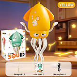 Іграшка музична інтерактивна Squid Electric Dance танцюючий восьминіг для малюків Жовтий, фото 8