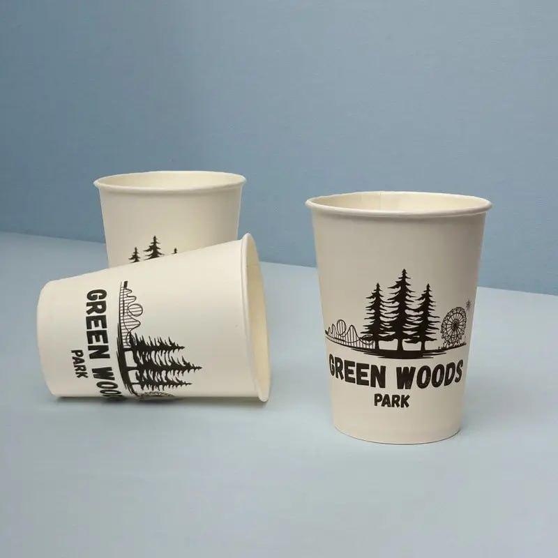 1000 шт. Стакани з логотипом, з білою основою одношарові, 175 мл., фото 1