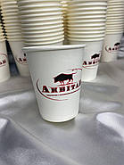 1000 шт. Стакани з логотипом, з білою основою одношарові, 175 мл., фото 8