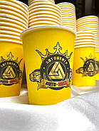 2500 шт. Стакани з логотипом, одношарові з білою основою, 250 мл., фото 7