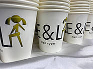 5000 шт. Стакани з логотипом, білі одношарові, 340 мл., фото 5