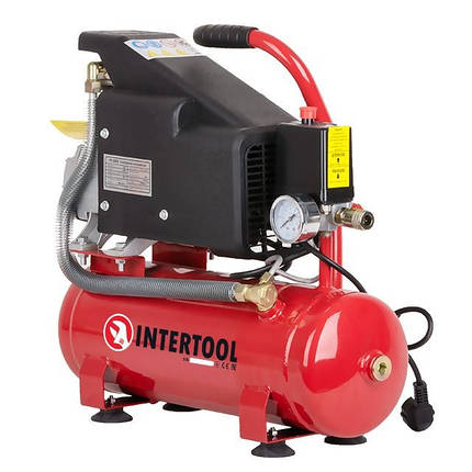 Компресор 9л, 0.75кВт, 1.0HP, 220 В, 8aтм, 160л/хвил INTERTOOL PT-0002 ptor, фото 1