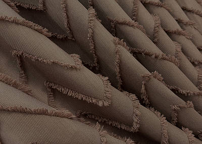 Шторна тканина Льон Букле. Колір коричневий. Код 1814ш