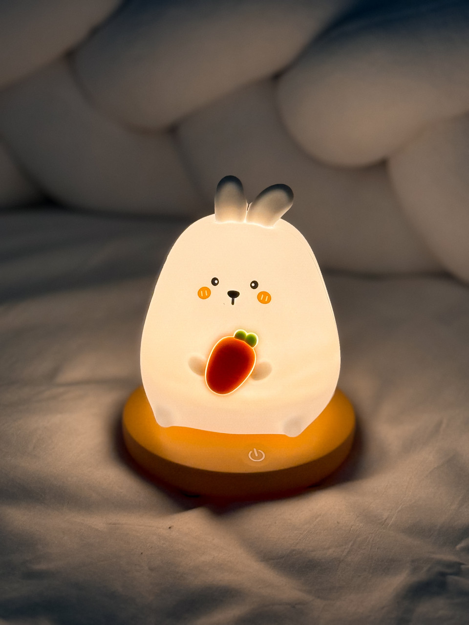 Дитячий світильник нічник портативний Mega Zayka, Зайчик з морквою, фото 1