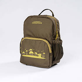 Дитячий рюкзак "Гриби" Acropolis РМД-1 оливковий: для походів та прогулянок (28x21x9 см)