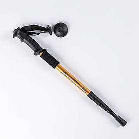 Палиця грибника Acropolis ПМГ-1 (золото) з компасом, телескопічна 50-110см, для походів