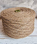 Пряжа шерсть овеча 100% у бобінах, бежева, фото 2