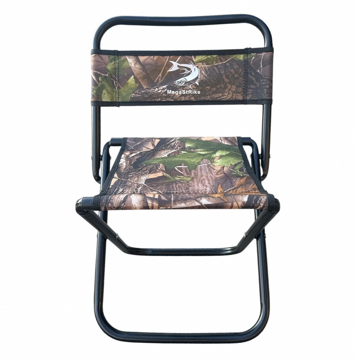 Стілець складний зі спинкою Megastrike SH9-3-25 - Посилений - Сталевий - Камуфляж