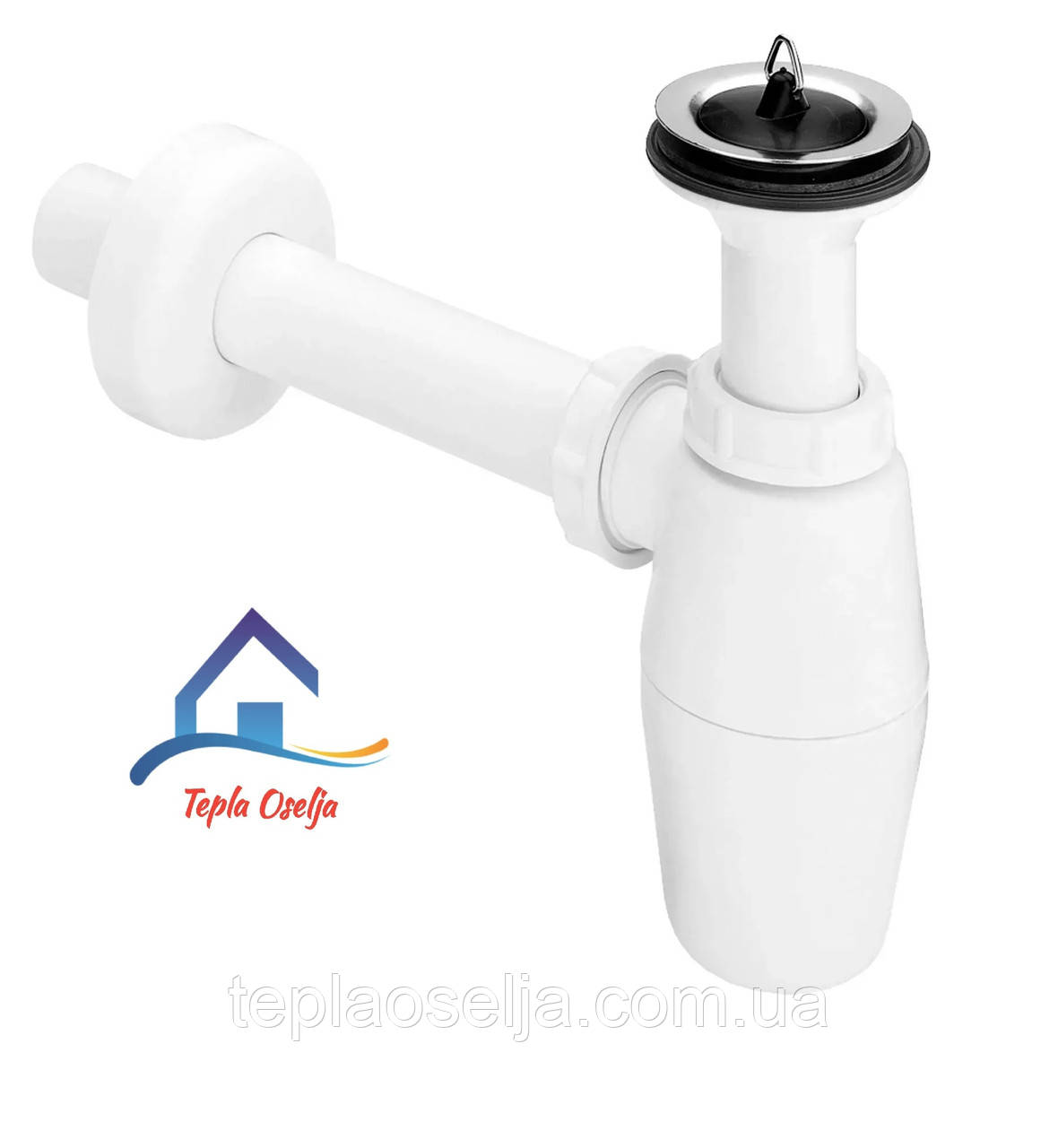 Сифон для раковини VIEGA 1 1/4 x 1 1/4″ пластик білий бутил. з/г 573966 (103927), фото 1