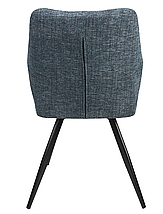 Cтілець Stefan чорний каркас/ тканина темно-сіра TM Intarsio, фото 4