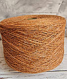 Пряжа шерсть овеча 100% у бобінах, бежева, фото 3