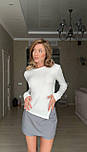 Жіноча кофта лонгслів однотонна з асиметрією й розрізом збоку (р. 42-48) 16043435, фото 6