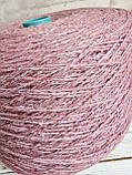Пряжа шерсть овеча 100% у бобінах, бузкова, фото 2