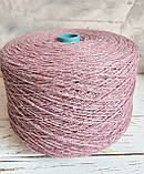 Пряжа шерсть овеча 100% у бобінах, бузкова, фото 3