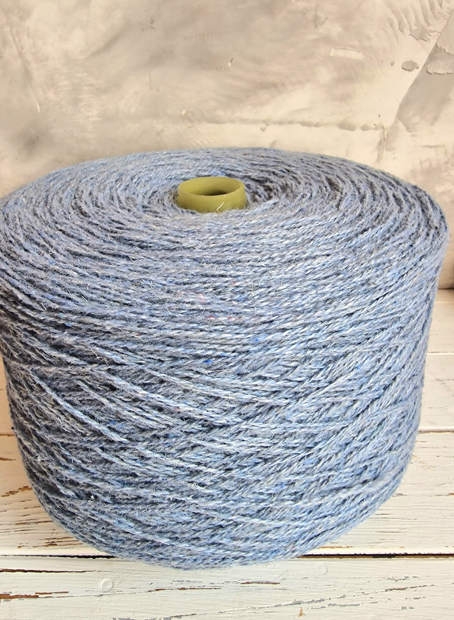 Пряжа шерсть овеча 100% у бобінах, блакитна, фото 1